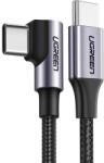 UGREEN US255 USB-C-USB-C kábel, 3m, 60W, ferde (fekete) (80714) - mi-one