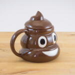 Giftspot Cana de Cafea cu Capac - Emoticon Poop