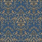 Ambiente Baroque ornament blue papírszalvéta 33x33cm, 20db-os - szep-otthon