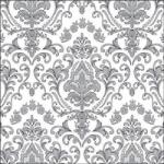Ambiente Baroque ornament silver papírszalvéta 33x33cm, 20db-os - szep-otthon