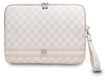 DKNY PU Leather Checkered Pattern and Stripe Laptop táska, 13-14", rózsaszín (DKCS14PVSHLP)