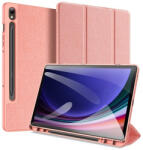 Samsung Tab S9 FE (10.9) / Tab S10 FE (10.9) SM-X510 / X516B / X520 / X526, mappa tok, Trifold, érintőceruza tartó, Dux Ducis Domo, rózsaszín - mobilkozpont