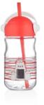 HANE IRIS Music üveg italos palack szívószállal 370ml, piros vagy sárga színben HN-1752 (HN-1752) - officedepot