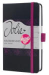 Sigel Naptár, A6, heti, 2025, kemény boritó, SIGEL "Jolie", fekete-pink (SIJ5212)