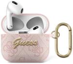 Guess GUA34GSMP husă pentru AirPods 3 roz 4G Script Metal Collection (GUA34GSMP)
