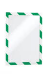 Durable Infókeret A4, öntapadó mágneses záródás 2 db/csomag, Durable Duraframe® Security, zöld/fehér - delfinbuvar