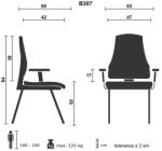 BLUERING Tárgyalószék Bluering® Bond fekete - delfinbuvar