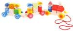 Bigjigs Toys Trenuletul colorat cu forme - BigJigs (BB037) Trenulet