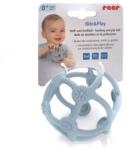 REER Jucarie pentru dentitie si minge 2in1, silicon, albastra, 0 luni+, Reer Bite&Play 79273 (RE79273) - kidostore