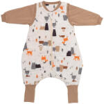 Slumbersac Sac de dormit cu picioruse si maneca lunga detasabila Mountain Animals 80 cm + manseta 2.5 Tog (CJ771-25FSN)