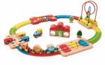 Hape Jucarie din lemn Hape - Sina de tren curcubeu cu puzzle 30 piese (E3826A) Trenulet