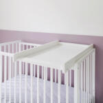 Woodies Safe Dreams Masa de infasat din lemn, atasabila la patut bebe 120x60 si 140x70 cm, Alb, 86 x 51 x 7 cm (ctc_alb)