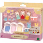 EPOCH Set de ingrijire a iepurasilor tripleti Sylvanian Families (SF5532) Figurina