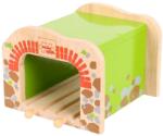 Bigjigs Toys Tunel dublu - BigJigs (BJT172) Trenulet