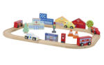 Orange Tree Toys Circuit din lemn cu vehicule utilitare Orange Tree Toys (OTT07398) Trenulet
