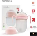 Mombella Biberon anticolici Mombella Breast-Like 300 ml, tetina 360° XL Flux Consistent, 100% Silicon, Old Roze (8163)