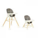 ECOTOYS Scaun de masa 2 in 1 pentru copii Ecotoys HA-018 - Gri (EDIHA-018GRAY) - kidostore Scaun de masa bebelusi, inaltator