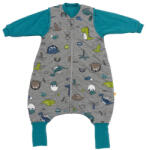 Slumbersac Sac de dormit cu picioruse si maneca lunga detasabila Dinosaur 80 cm + manseta 2.5 Tog (CJ901-25FSN)