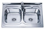 Cascada Двойна мивка за кухня Cascada Алпака 80 x 60 x 18 см (343798) Мивка за вграждане