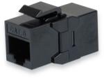 Equip RJ45 Keystone Toldó - 121179 (UTP, Cat6, árnyékolatlan, műanyag, fekete) 8db/csomag 125579 (125579)