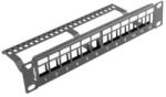 Lanberg Üres patch panel 12 port 1U 10" tehermentesítővel, fekete PPKS-9112-B (PPKS-9112-B)