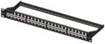 Equip Keystone Patch Panel - 769248 (24 Slim port, Cat6, 1U, árnyékolatlan, fekete) (769248)