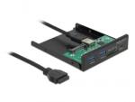 Delock 64058 1xUSB-C 3.2/2xUSB-A + SD/MicroSD 3, 5" beépíthető kártyaolvasó (64058) - pcx