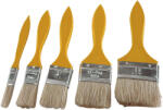 EXTOL ecset készlet, 5db, fanyelű; 0, 5", 1", 1, 5", 2", 2, 5", vastagság: 1cm (009153) (009153)