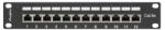Lanberg PPF5-9012-B 10" 1U 12port Cat. 5e FTP árnyékolt fekete patch panel (PPF5-9012-B) - pcx