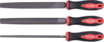 EXTOL fémreszelő klt. , 3 db (lapos, félkerek, kerek), 200mm, T12 acél, vágat 2, finom, TPR gumis műanyag nyél