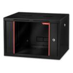 Formrack 16U Alfaline 555x450 19" fali rack szekrény - RAL9005 fekete ALFA-16U450 (ALFA-16U450)