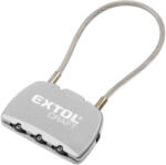 Extol Craft bőröndlakat, számzáras, 1000 db kód beállítható, 150x3mm sodrott acéldrót kábel