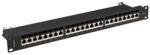 Lanberg PPS7-1024-B 19" 1U 24port Cat. 7 FTP árnyékolt fekete patch panel (PPS7-1024-B)