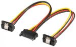 Goobay 95115 SATA Y tápkábel 90°