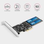 AXAGON PCES-SA4M2 2db belső SATAIII portos + 2db SATA M. 2 foglalat PCI-Express kártya (PCES-SA4M2) - pcx