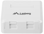 Lanberg OK1-0002-W 2 portos falon kívüli üres doboz modul nélkül (OK1-0002-W) - pcx