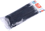 Extol kábelkötegelő 7, 2x300 mm 100db, többször használható (oldható) fekete nylon; UV-, sav- és lúgálló