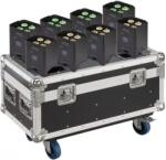 Centolight PORTRAIT Q-AIR SET - Set of 8 LED PAR 4x12W RGBW 4in1 with lithium battery and flight case with charging function