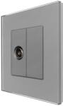 Luxion Priza TV cu Rama din Sticla LUXION, Gri, LX-MP026G-GY (LX-MP026G-GY)