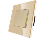 Luxion Intrerupator Simplu Mecanic LUXION cu Rama din Sticla, Auriu, LX-MP001GF-G (LX-MP001GF-G)