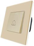 Luxion Buton de Sonerie Mecanic LUXION cu Rama din Sticla, Auriu, LX-MP008GF-G (LX-MP008GF-G)