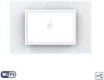 Livolo Intrerupator Simplu Cap Scara / Cruce Wi-Fi cu Touch LIVOLO Rama din Sticla, standard italian Serie Noua, Alb, VL-FC1SNY-3WP-11 (VL-FC1SNY-3WP-11)