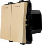 Luxion Modul Intrerupator Dublu Mecanic LUXION, Auriu, LX-MP004G (LX-MP004G)
