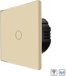 Luxion Intrerupator Simplu Wi-Fi + RF433 cu Touch din Sticla LUXION, Auriu, LX-WT2-RA101G-G (LX-WT2-RA101G-G)