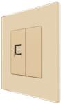 Luxion Priza Telefon + Blank cu Rama din Sticla LUXION, Auriu, LX-MP016G-G (LX-MP016G-G)