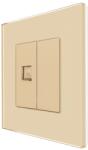 Luxion Priza Internet cu Rama din Sticla LUXION, Auriu, LX-MP025G-G (LX-MP025G-G)