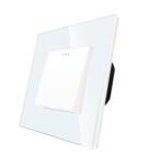 Luxion Intrerupator Simplu Mecanic LUXION cu Rama din Sticla, Alb, LX-MP001GF-W (LX-MP001GF-W)