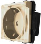 Luxion Modul Priza Simpla cu Protectie Fara Rama Din Sticla LUXION, Auriu, LX-MP049G (LX-MP049G)