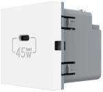 LIVOLO Modul Priza USB Tip C Livolo - Serie Noua, Alb, C7-VL-FCUC-2WP (C7-VL-FCUC-2WP)