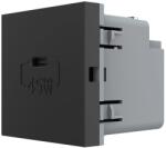 LIVOLO Modul Priza USB Tip C Livolo - Serie Noua, Negru, C7-VL-FCUC-2BP (C7-VL-FCUC-2BP)